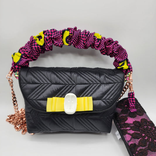 Black & Purple Handbag - NOHBI