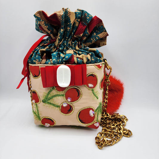 Cherry & Beige Handbag - NOHBI