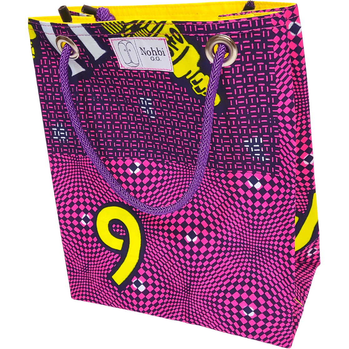 Medium Minimalist Bag Pink & Yellow - NOHBI