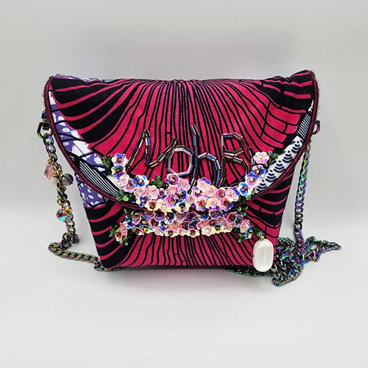 Pink Shiny Flowers Handbag - NOHBI