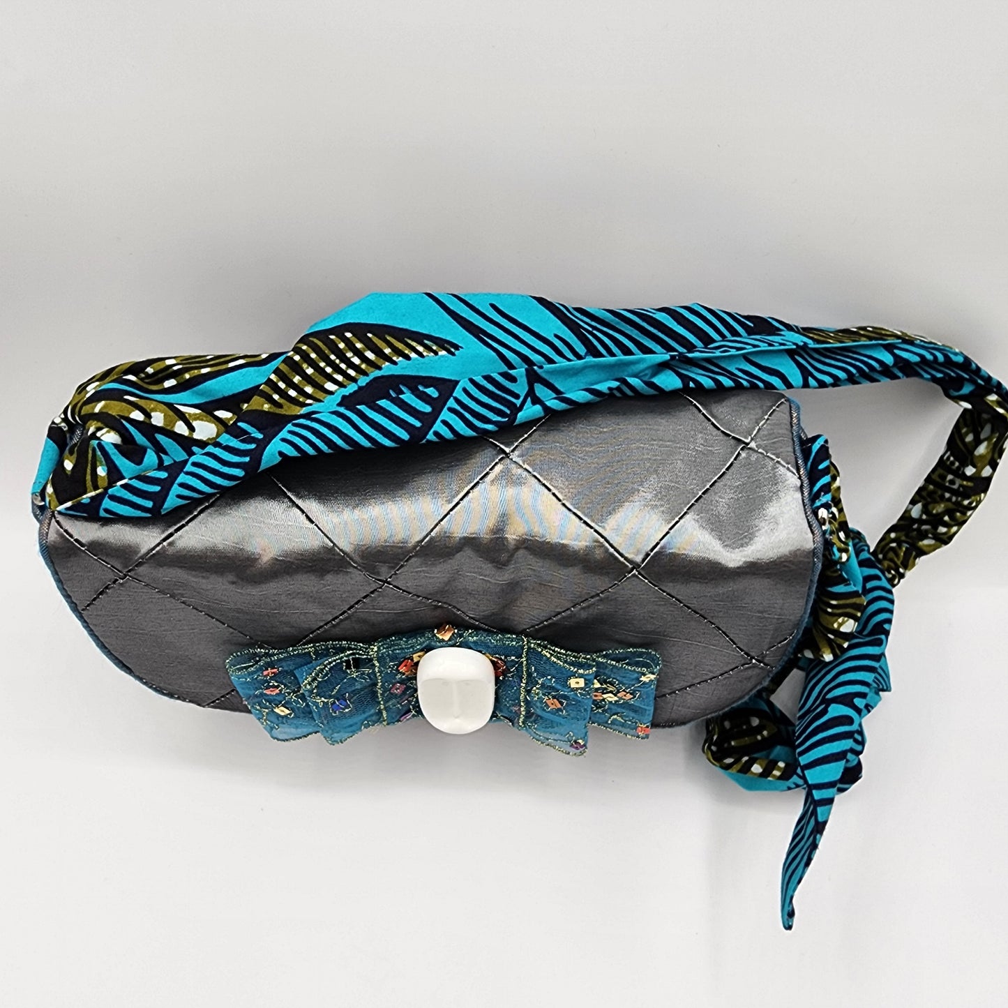 Silver & Blue Shoulder Bag - NOHBI