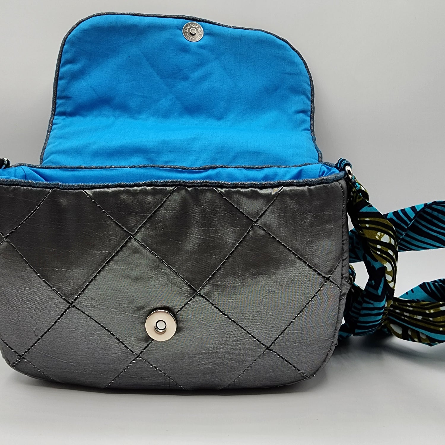 Silver & Blue Shoulder Bag - NOHBI