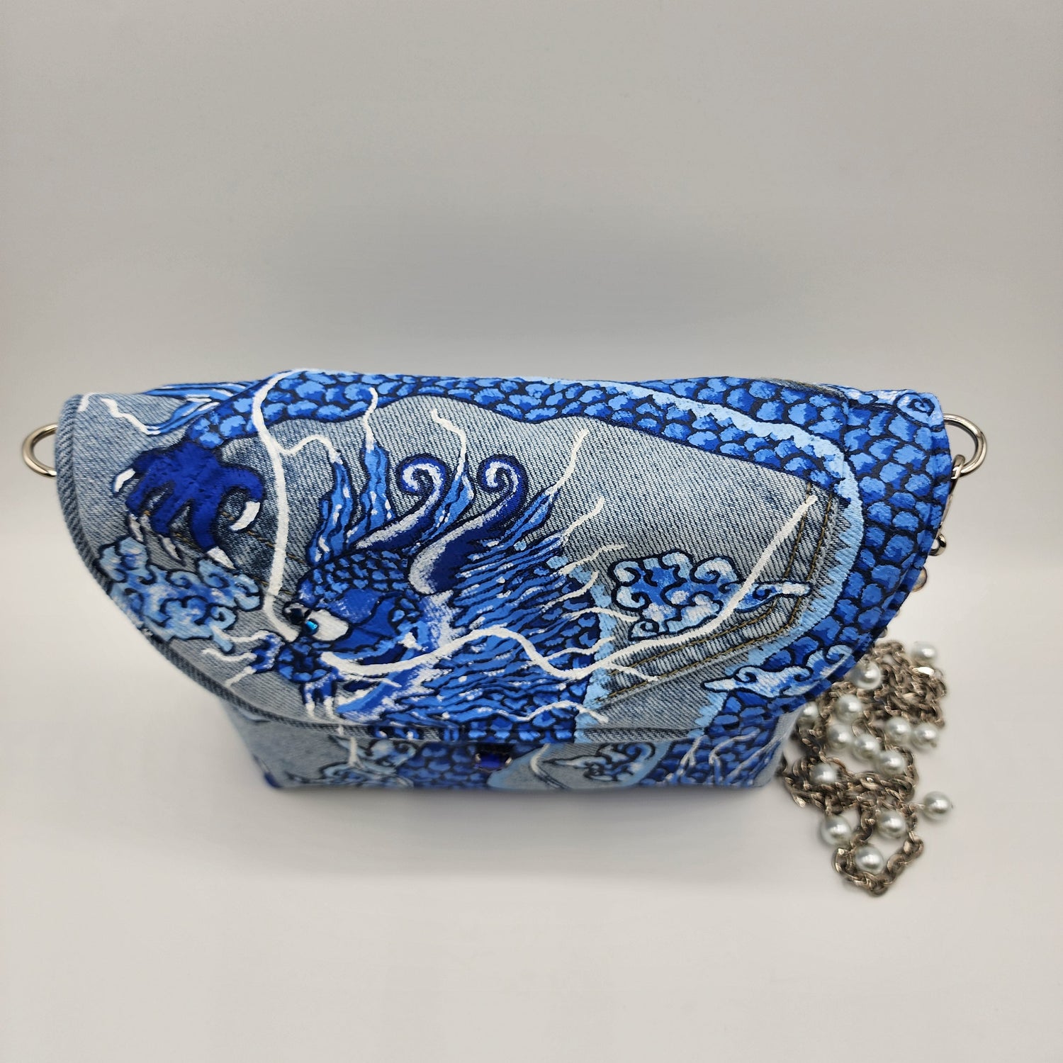 Blue Dragon Jean Shoulder Bag - NOHBI