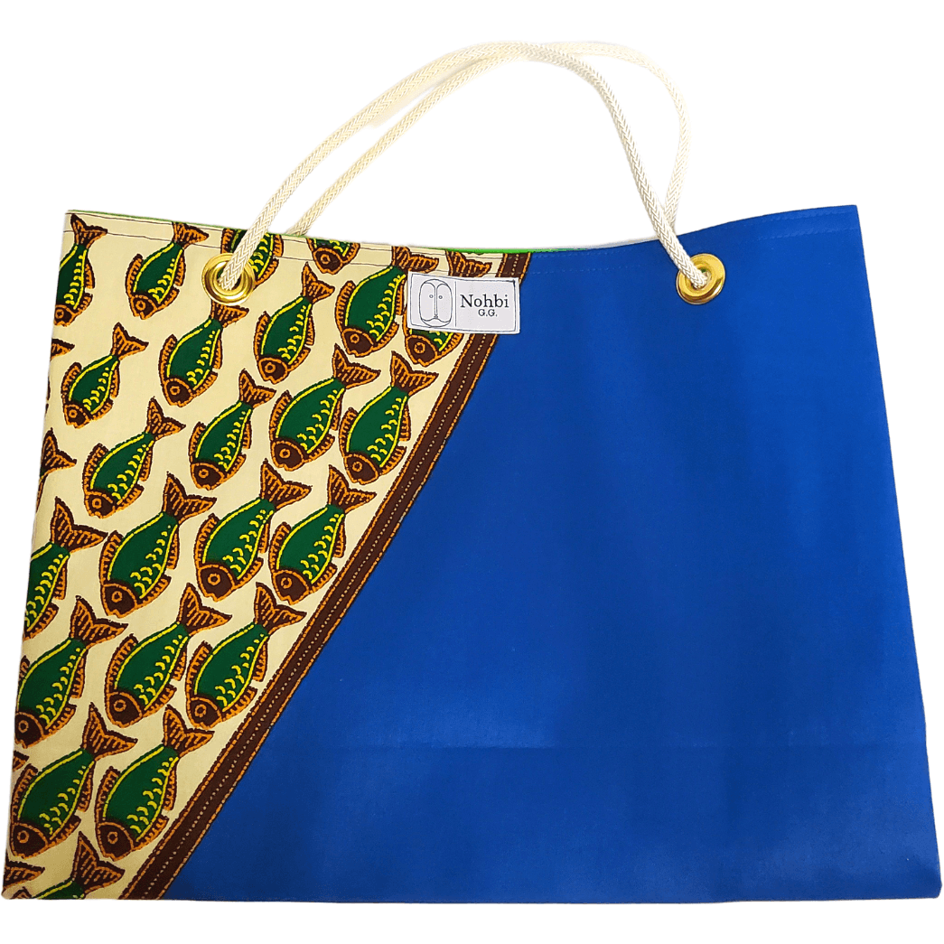 Large Minimalist Bag Blue & Green - NOHBI