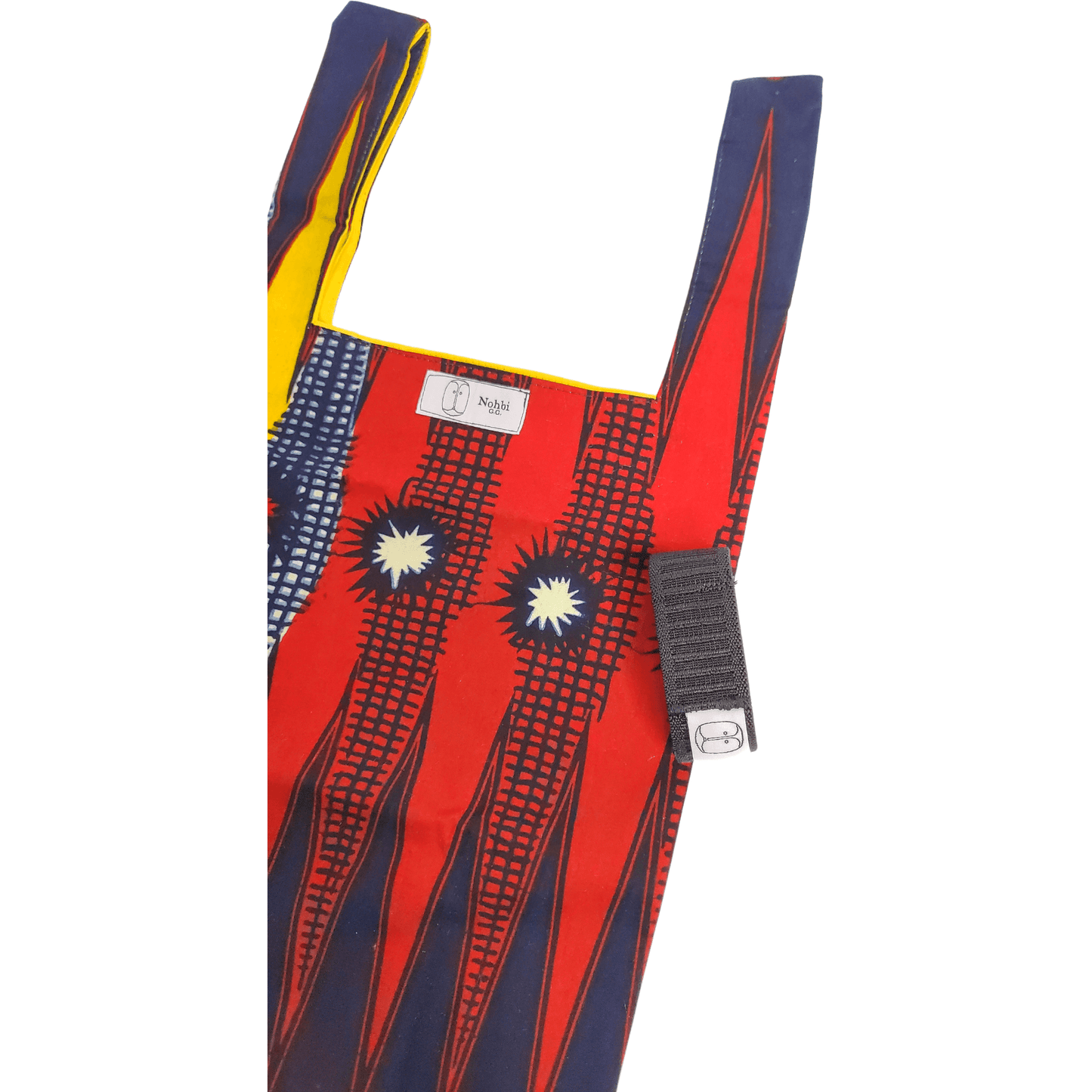 Mini Foldable Bag - Red Yellow & Dark Blue - NOHBI