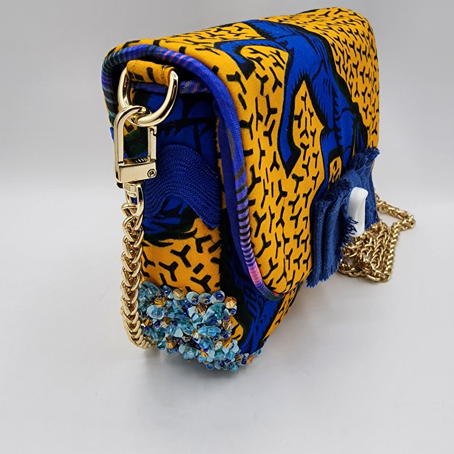 Orange & Blue Horses Handbag - NOHBI