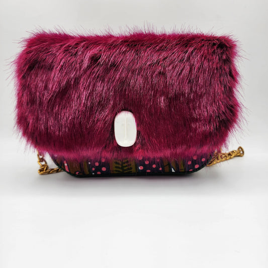 Purple Fluffy Shoulder Bag - NOHBI