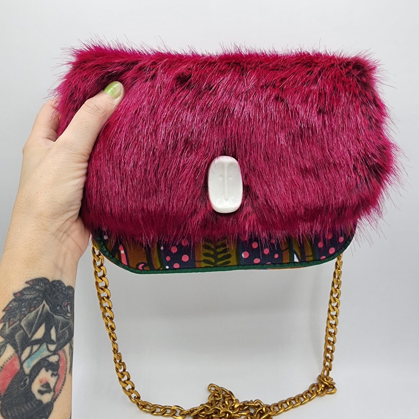 Purple Fluffy Shoulder Bag - NOHBI