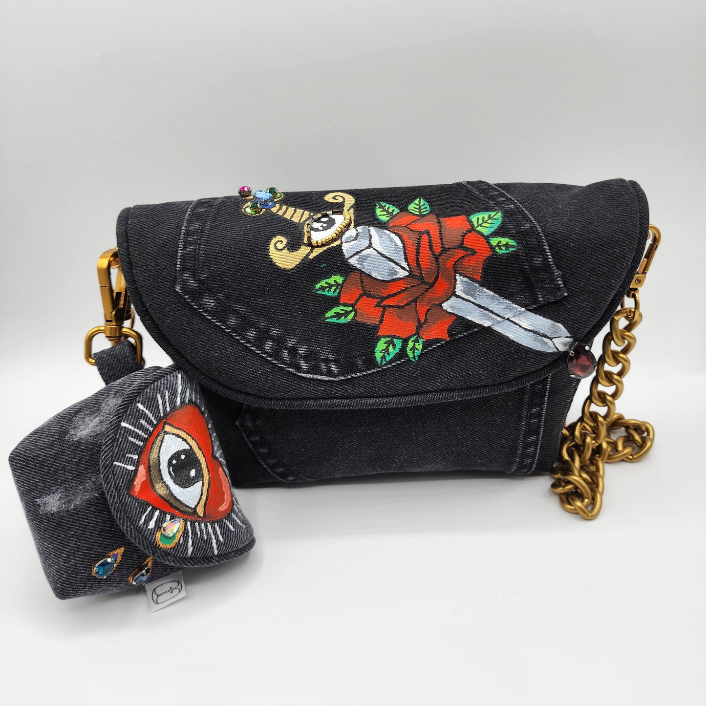 Sword and Rose Jean Shoulder Bag - NOHBI