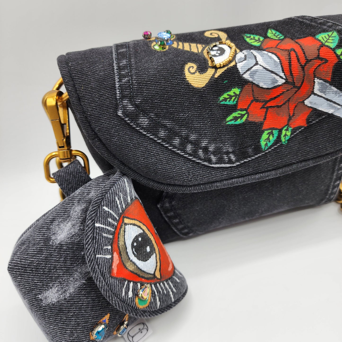 Sword and Rose Jean Shoulder Bag - NOHBI